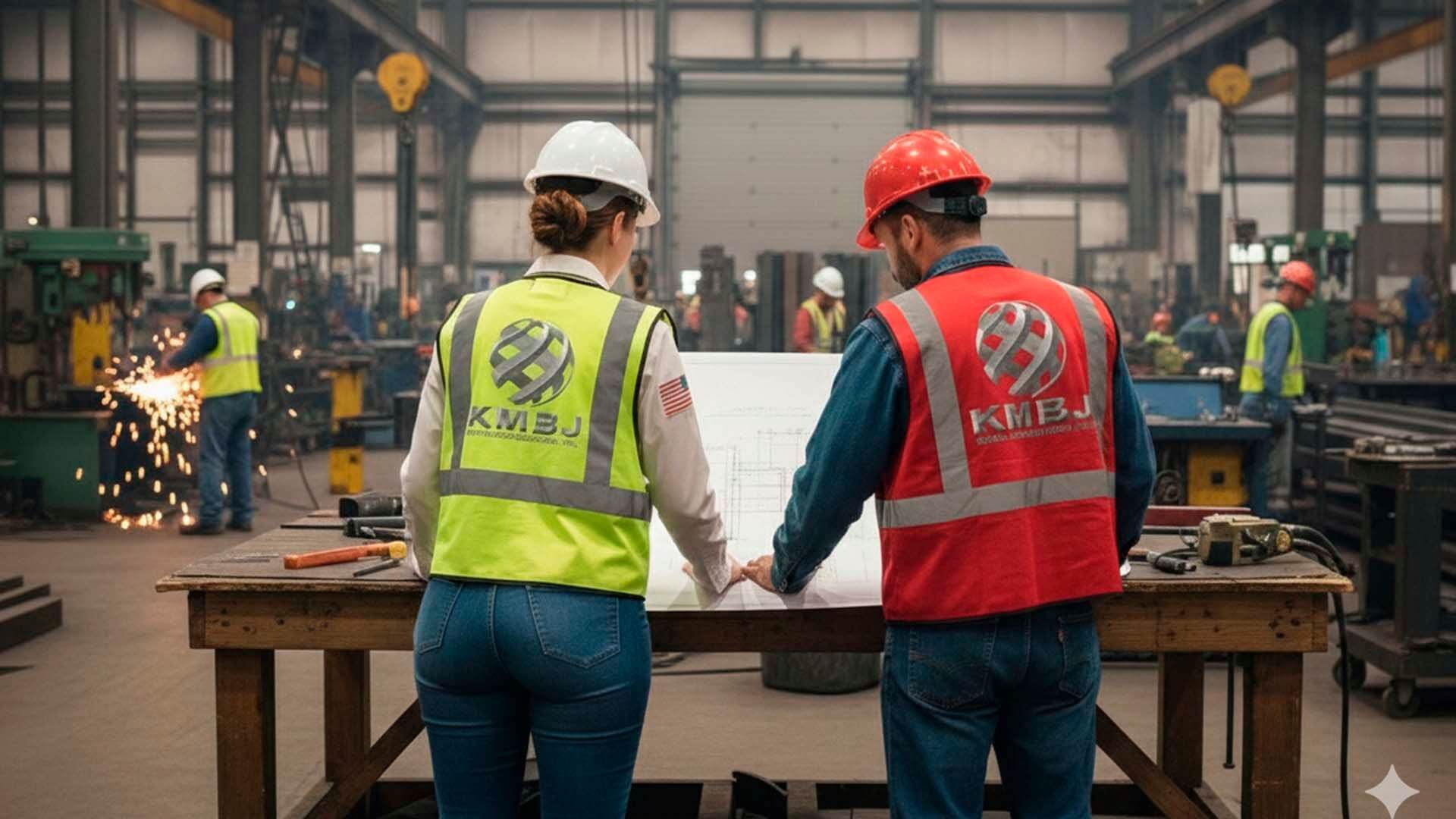 Structural steel fabrication example for construction and erection projects